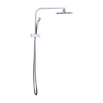 WELS 8’’ Rain Shower Head Set Square Dual Heads Faucet High Pressure Hand Held - Furniture > Bathroom > Shower