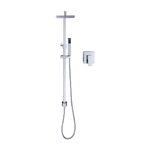 WELS 8’’ Rain Shower Head Set Square Dual Heads Faucet High Pressure With Mixer - Furniture > Bathroom > Shower