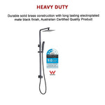 WELS 8’’ Rain Shower Head Set Square Dual Heads Faucet High Pressure Hand Held - Furniture > Bathroom > Shower