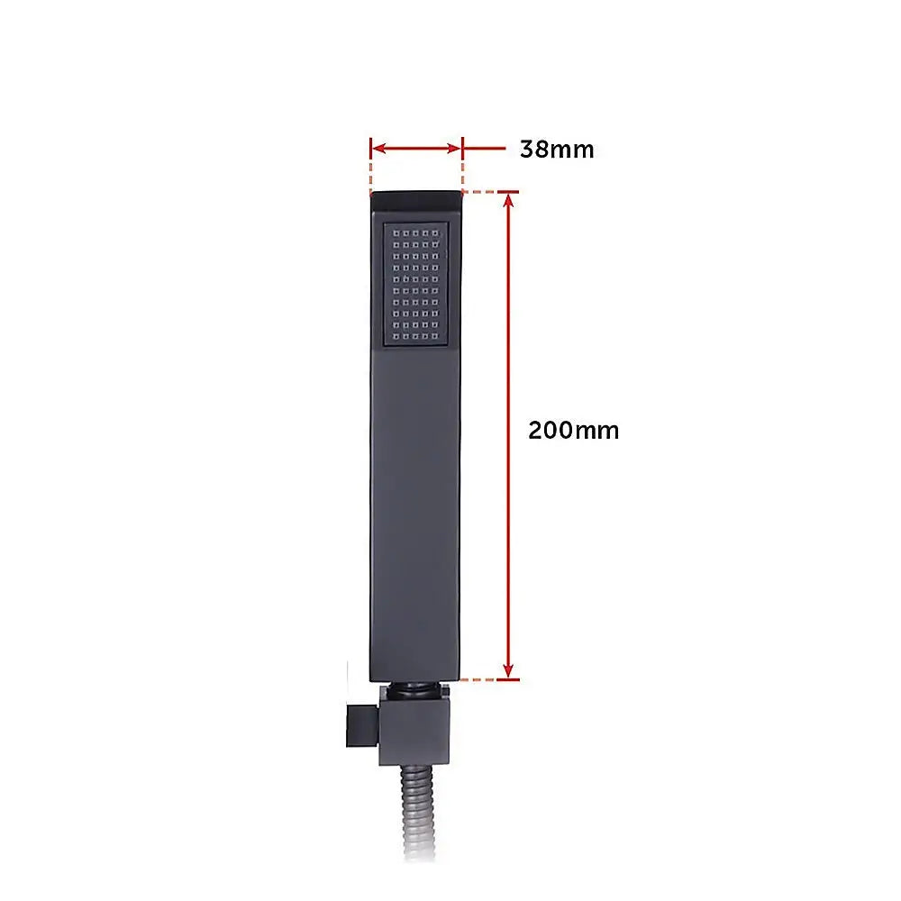 WELS 8’’ Rain Shower Head Set Square Dual Heads Faucet High Pressure With Mixer - Furniture > Bathroom > Shower Heads &