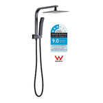 WELS 8’’ Rain Shower Head Set Square Dual Heads Faucet High Pressure Hand Held - Furniture > Bathroom > Shower Heads &