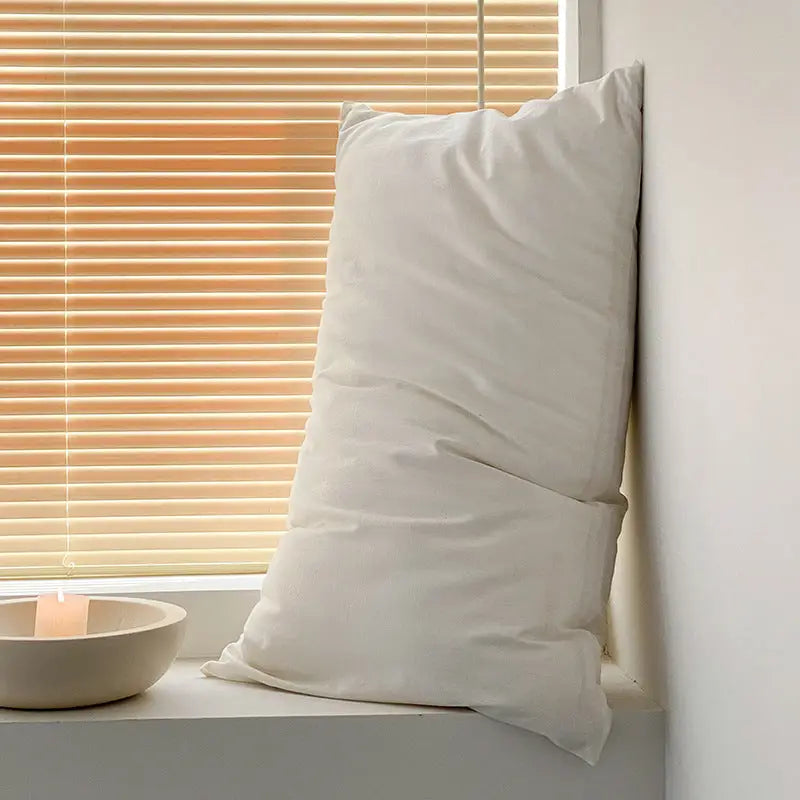 White 100% Cotton Pillowcase Set - Envelope Closure(without pillow core) - Home & Garden > Bedding > Pillowcases