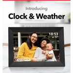 White 16GB Storage 10-Inch WiFi Digital Photo Frame | HD Display + Remote Photo/Video Sharing via App | Electronics >