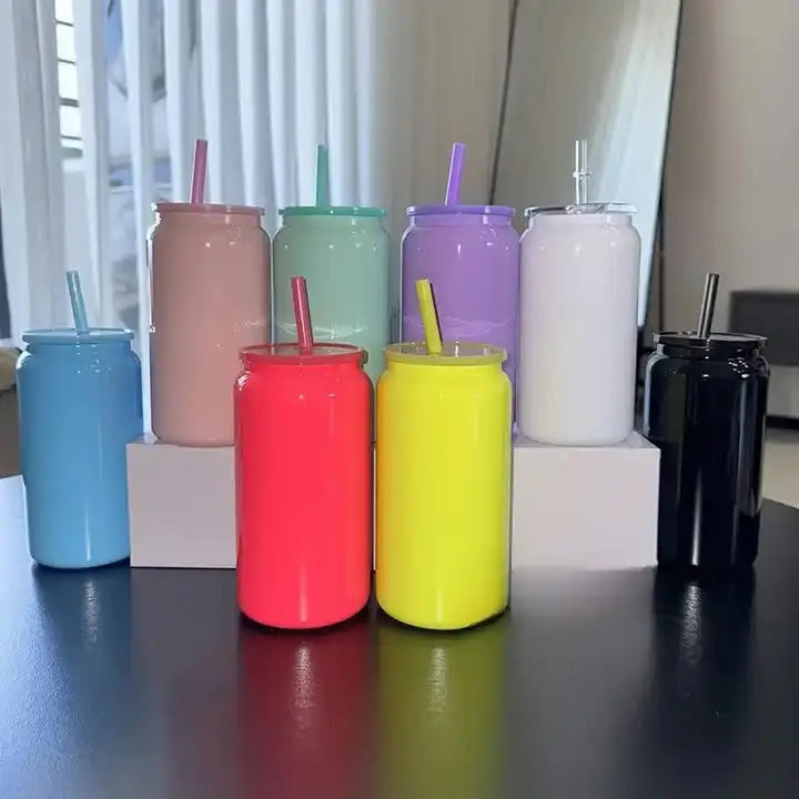 White 16oz 304 Stainless Steel Insulated Travel Mug - Portable Outdoor Coffee Cup Double-Wall Thermos for Hot & Cold