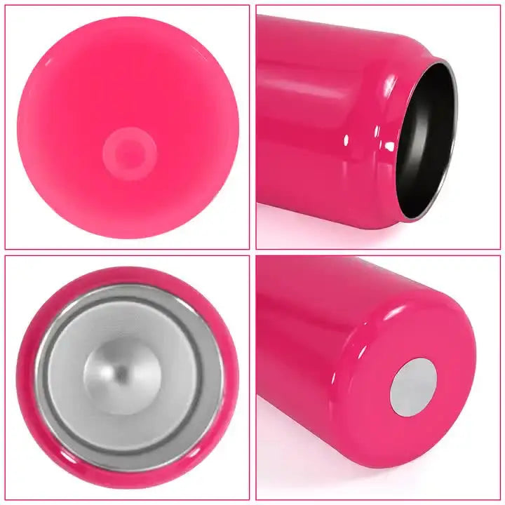 White 16oz 304 Stainless Steel Insulated Travel Mug - Portable Outdoor Coffee Cup Double-Wall Thermos for Hot & Cold