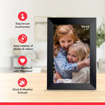White 32GB Storage 10-Inch WiFi Digital Photo Frame | HD Display + Remote Photo/Video Sharing via App | Electronics >