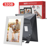 White 32GB Storage 10-Inch WiFi Digital Photo Frame | HD Display + Remote Photo/Video Sharing via App | Electronics >