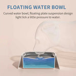 White Anti-Spill Floating Pet Water Bowl for Dogs and Cats - 1L Capacity Splash-Proof and Anti-Wet Mouth Design - Pet