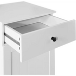 White Bathroom Cabinet with Laundry Basket and Drawer - Home & Garden > Storage