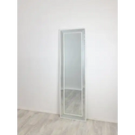 White Beaded Framed Mirror - Free Standing 50cm x 170cm - Home & Garden > Decor