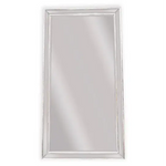 White Beaded Framed Mirror - X Large 190cm x 100cm - Home & Garden > Decor