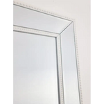 White Beaded Framed Mirror - X Large 190cm x 100cm - Home & Garden > Decor