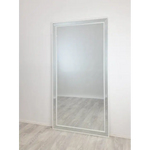 White Beaded Framed Mirror - X Large 190cm x 100cm - Home & Garden > Decor