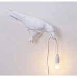 White Bird Left Wall Lamp Nordic Resin Bird Wall Lamp - Creative Animal Bedside Decorative USB Night Light Stylish Bird