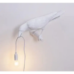 White Bird Right Wall Lamp Nordic Resin Bird Wall Lamp - Creative Animal Bedside Decorative USB Night Light Stylish