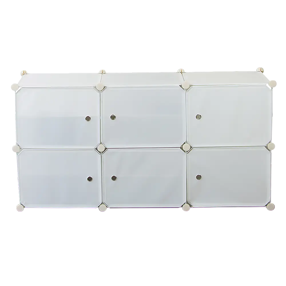 White Cube DIY Shoe Cabinet Rack Storage Portable Stackable Organiser Stand - Furniture > Office
