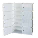 White Cube DIY Shoe Cabinet Rack Storage Portable Stackable Organiser Stand - Furniture > Office