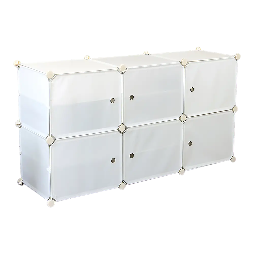 White Cube DIY Shoe Cabinet Rack Storage Portable Stackable Organiser Stand - Furniture > Office