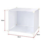 White Cube DIY Shoe Cabinet Rack Storage Portable Stackable Organiser Stand - Furniture > Office