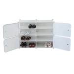 White Cube DIY Shoe Cabinet Rack Storage Portable Stackable Organiser Stand - Furniture > Office