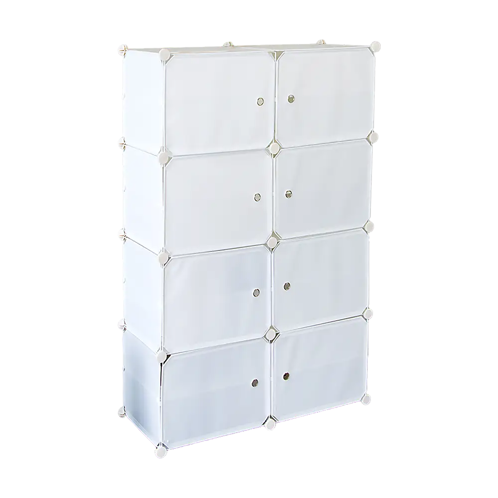 White Cube DIY Shoe Cabinet Rack Storage Portable Stackable Organiser Stand - Furniture > Office