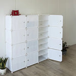 White Cube DIY Shoe Cabinet Rack Storage Portable Stackable Organiser Stand - Furniture > Office