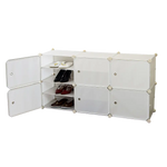 White Cube DIY Shoe Cabinet Rack Storage Portable Stackable Organiser Stand - Furniture > Office