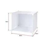 White Cube DIY Shoe Cabinet Rack Storage Portable Stackable Organiser Stand - Furniture > Office