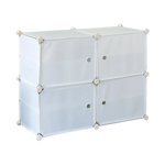 White Cube DIY Shoe Cabinet Rack Storage Portable Stackable Organiser Stand - Furniture > Office