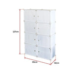 White Cube DIY Shoe Cabinet Rack Storage Portable Stackable Organiser Stand - Furniture > Office