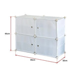White Cube DIY Shoe Cabinet Rack Storage Portable Stackable Organiser Stand - Furniture > Office