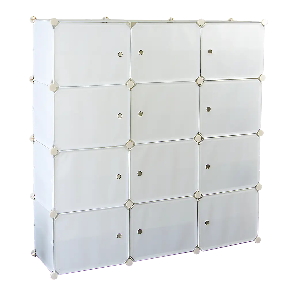 White Cube DIY Shoe Cabinet Rack Storage Portable Stackable Organiser Stand - Furniture > Office