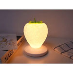 White Cute Silicone Strawberry Night Light - USB Rechargeable Touch Control - Home & Garden > Lighting > Night Lights &