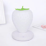 White Cute Silicone Strawberry Night Light - USB Rechargeable Touch Control - Home & Garden > Lighting > Night Lights &
