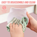 White Double Cat Bowl Pet Bowls Stand Dog Elevated Feeder Food Water Raised Lifted - Pet Care > Dog Supplies > Dog