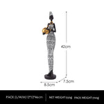 White Exotic African Woman Figurine - Elegant Resin Sculptures for Home Decor - Home & Garden > Decor > Vases & Table