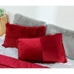 White Faux Fur Pillowcase Set - Crystal Velvet Plush Throw Pillow Covers Bedding Accent (50x70cm Pair) - Home & Garden