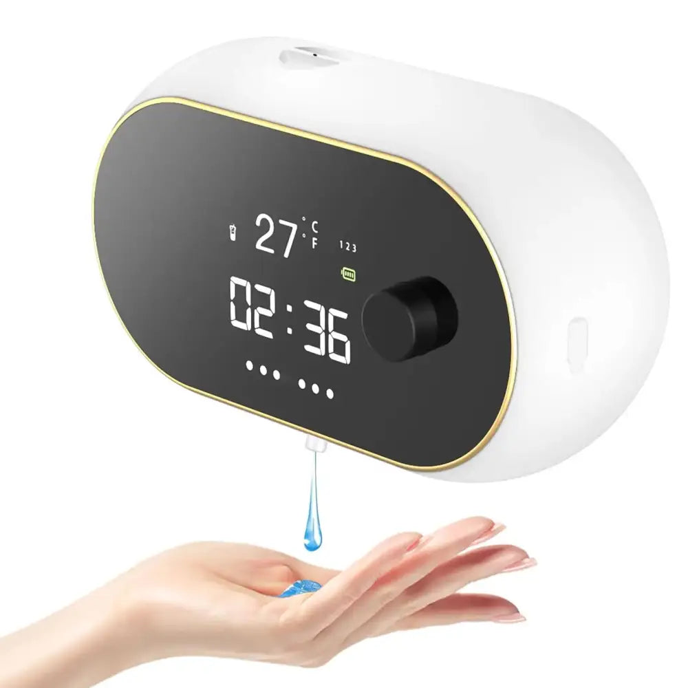 White Gel Model Wall-Mounted Automatic Liquid Soap Dispenser with LED Display - Furniture > Bathroom > Toilets