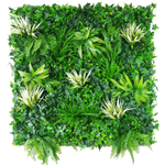 White Grassy Greenery Vertical Garden / Green Wall UV Resistant 100cm x 100cm - Home & Garden > Artificial Plants