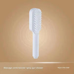 White Handheld Shower Head with Silicone Brush and Massage Function - High-Pressure Water Spray - Home & Garden >