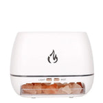 White LED Flame Aromatherapy Diffuser with Humidifier - Ambient Light Essential Oil Diffuser - Appliances > Aroma