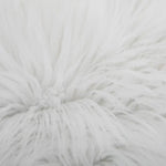 White Luxurious Long Faux Fur Cushion Covers - Set of 2 45x45cm Soft Plush Decorative Pillowcases for Sofa & Bed - Home