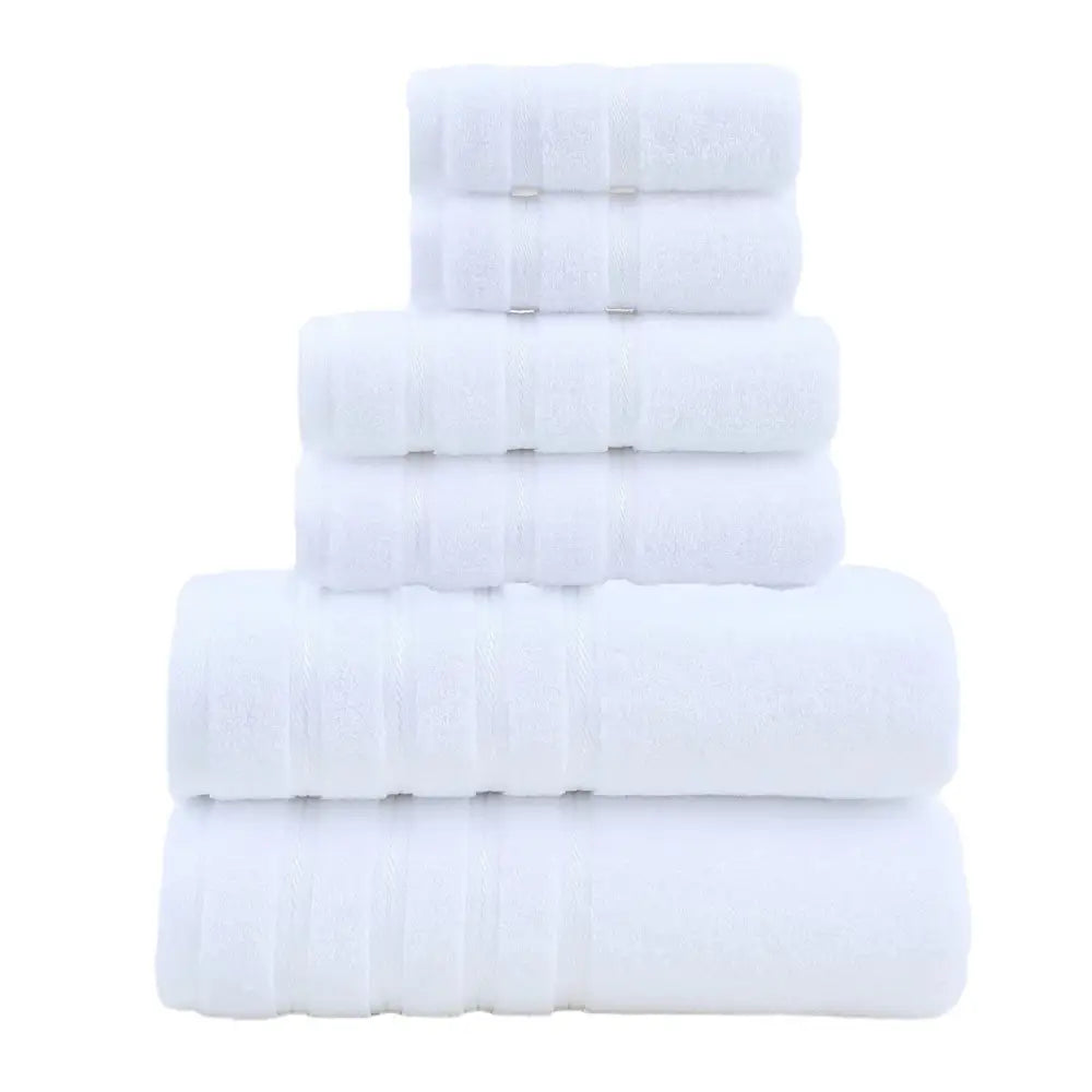 White Luxury Cotton Towel Set - 36-Piece Ultra-Soft Bath Hand and Washcloth Set - Home & Garden > Bathroom Accessories