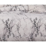 White Marble King Size Duvet Quilt Cover Set - Home & Garden > Bedding