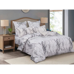 White Marble Queen Size Duvet Quilt Cover Set - Home & Garden > Bedding