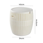 White Outdoor Bar Stool with Storage - Furniture > Outdoor