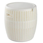 White Outdoor Bar Stool with Storage - Furniture > Outdoor
