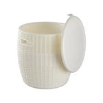 White Outdoor Bar Stool with Storage - Furniture > Outdoor