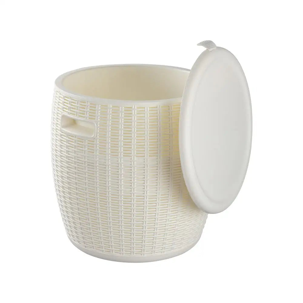 White Outdoor Bar Stool with Storage - Furniture > Outdoor
