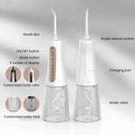 White Portable Rechargeable Water Flosser - Handheld Oral Irrigator for Teeth & Gums - Health & Beauty > Personal Care